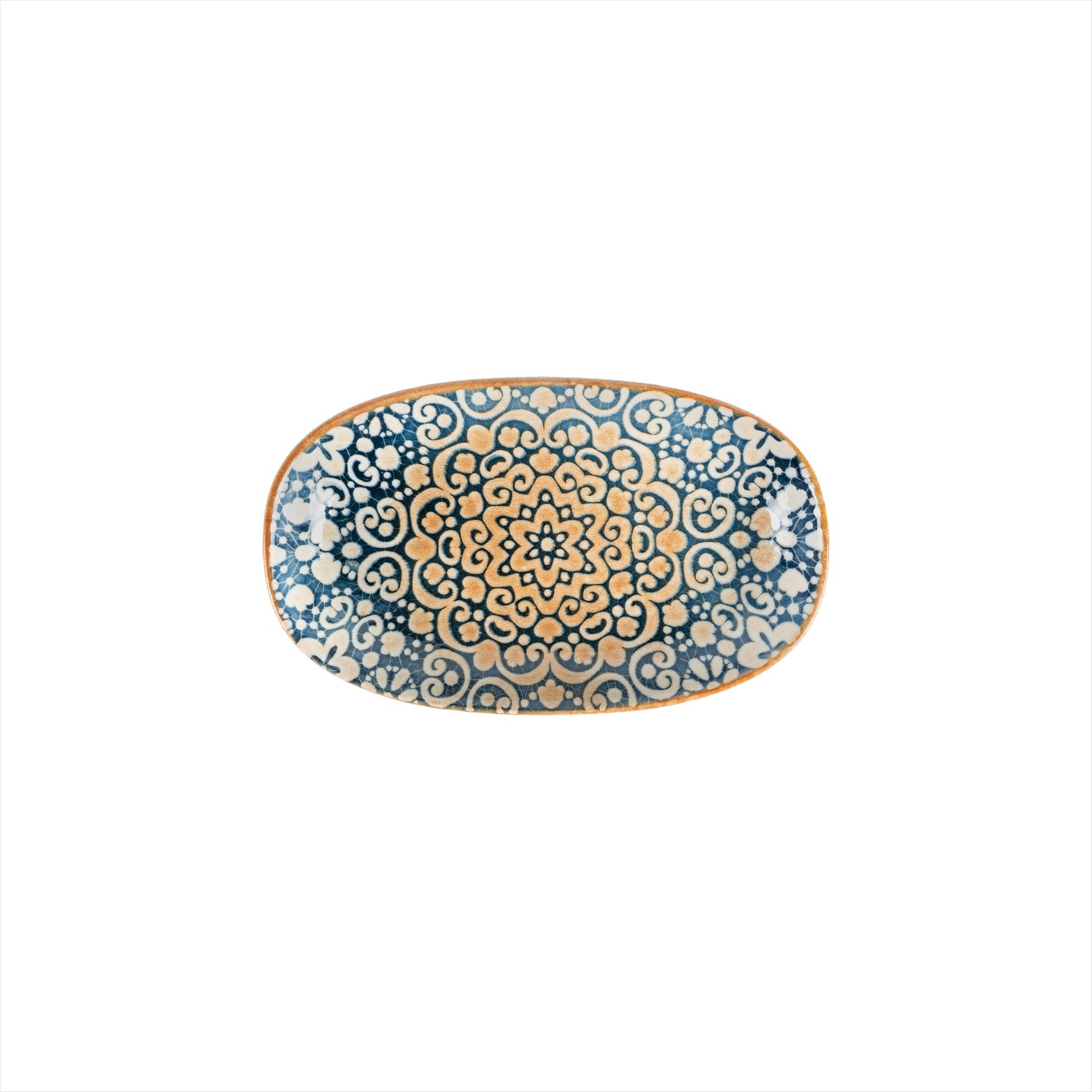 Bonna China Española 9.5" x 5.5" x h:1.25" Oval Decorated Porcelain Platter (Set of 2)
