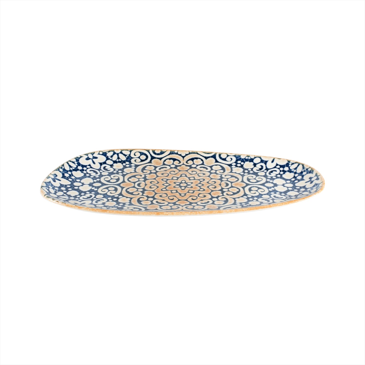 Bonna China Española 14" x 7" x h:1" Organic Decorated Porcelain Platter