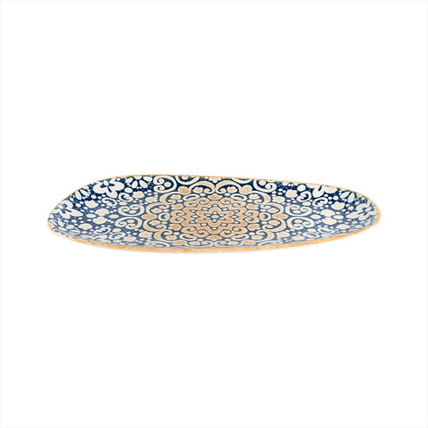 Bonna China Española 14" x 7" x h:1" Organic Decorated Porcelain Platter