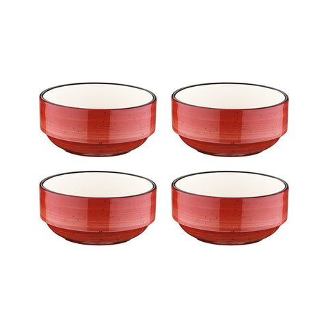 Passion dia.4.75" h:2" 12 oz. Round Red Vitrified Bowl