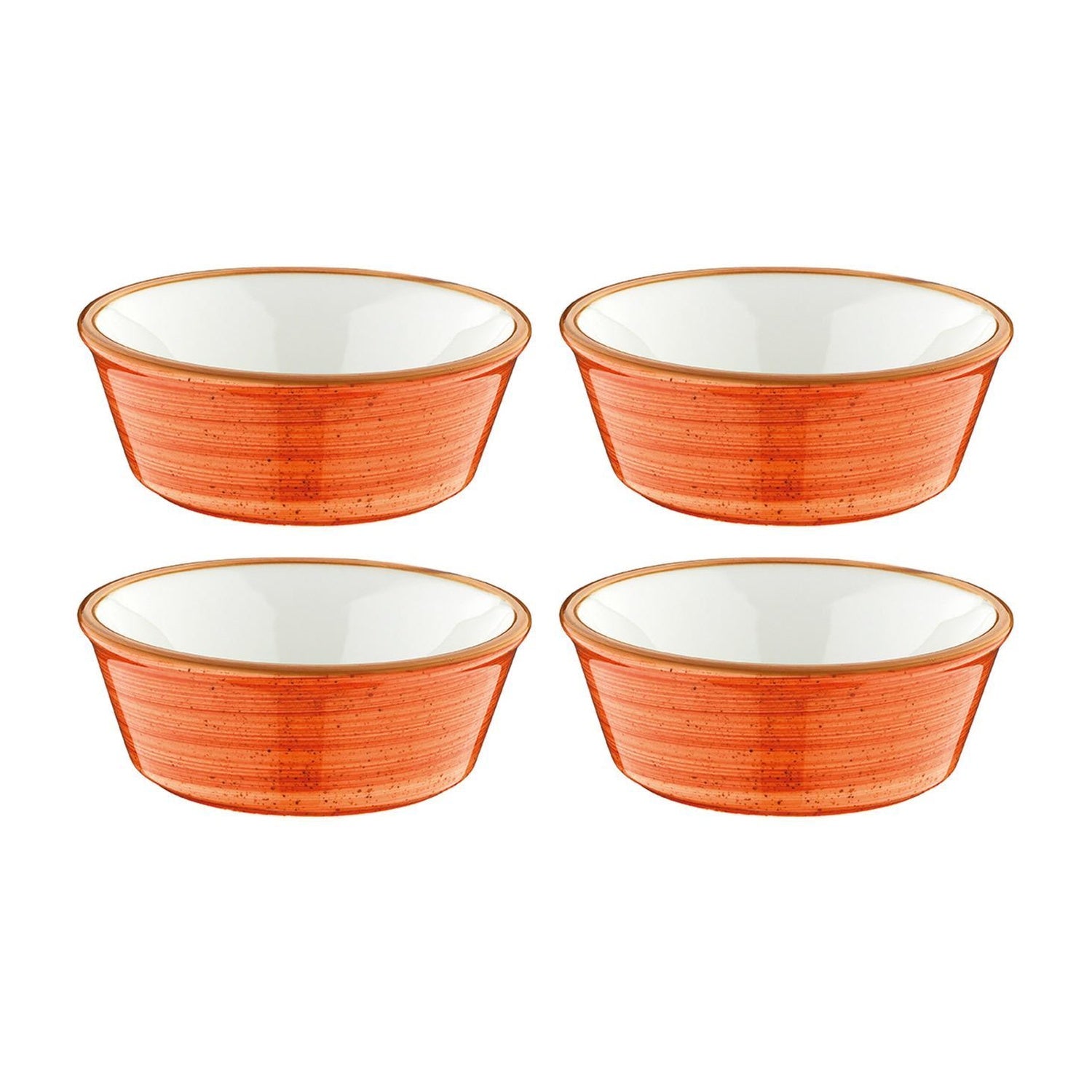 Bonna China Sienna dia.4.75" h:1.75" 10 oz. Round Terracotta Porcelain Bowl (Set of 4)