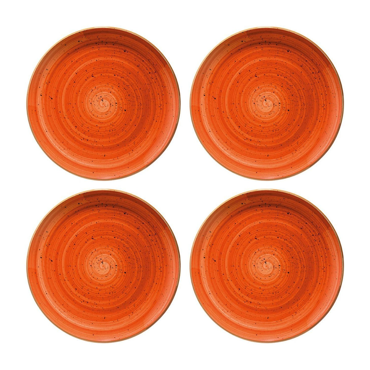 Bonna China Sienna dia.8" h:1.5" 17 oz. Round Terracotta Porcelain Bowl (Set of 4)