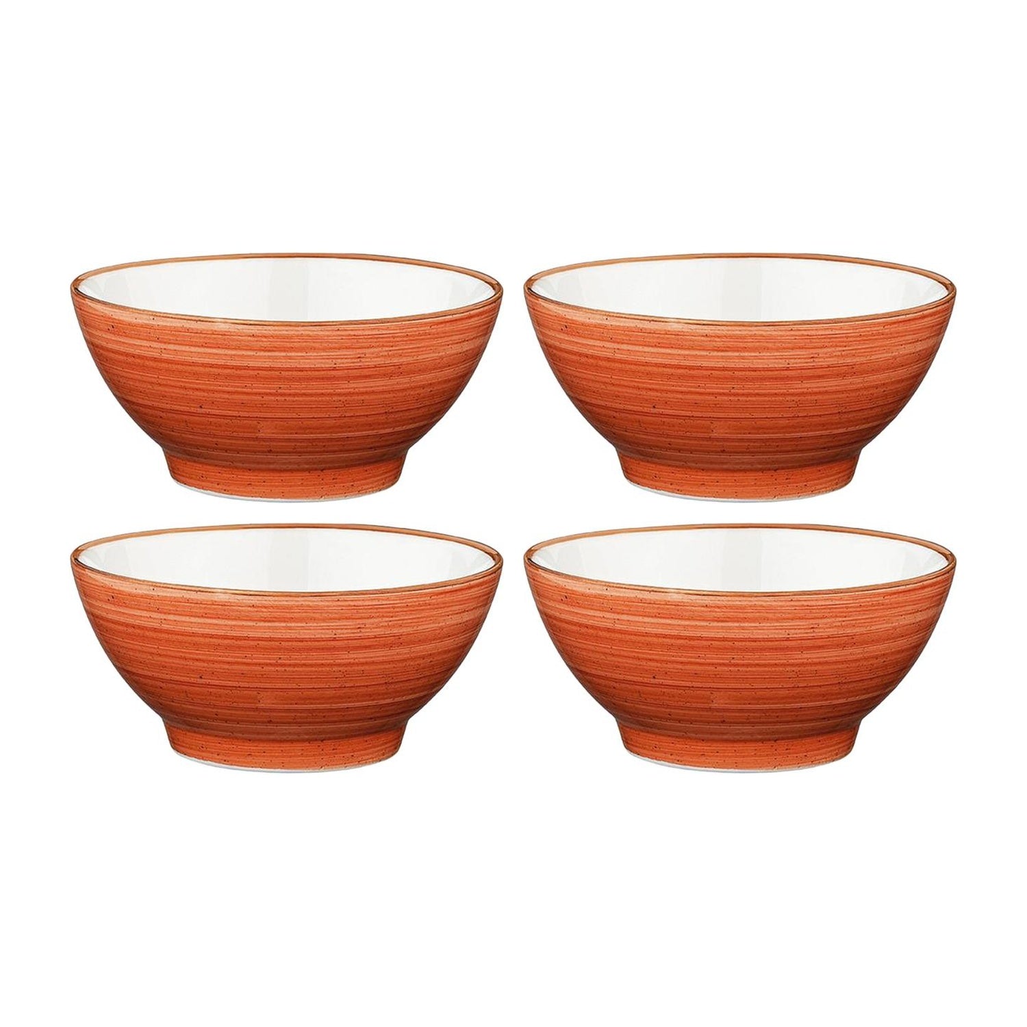 Bonna China Sienna dia.5.5" h:2.75" 15 oz. Round Terracotta Porcelain Bowl (Set of 4)