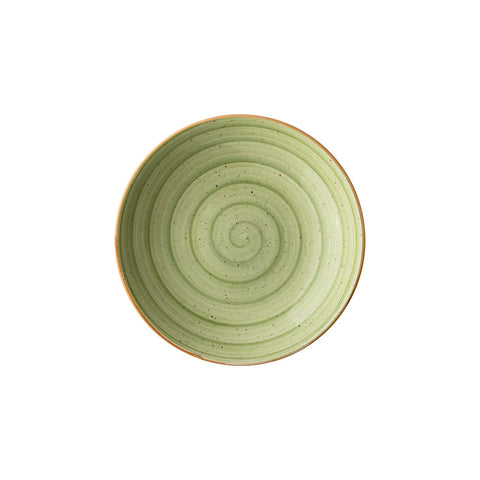 Bonna China Natura dia.11" h:2.5" 57 oz. Round Green Porcelain Bowl (Set of 2)