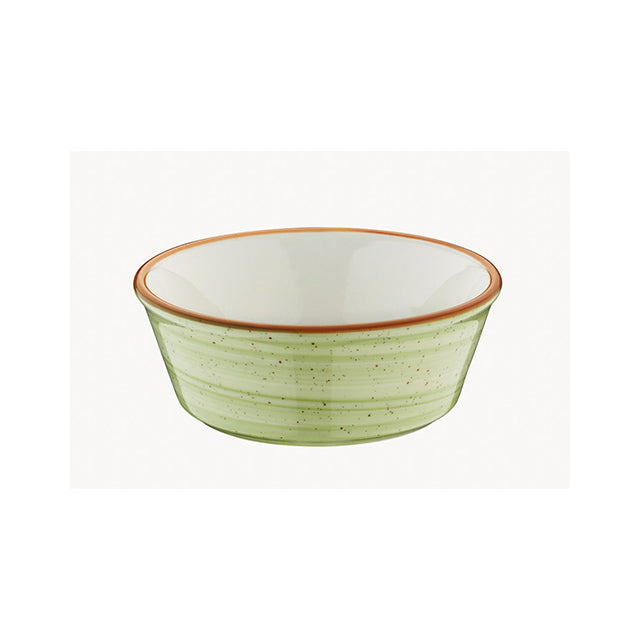 Bonna China Natura dia.4.75" h:1.75" 10 oz. Round Green Porcelain Bowl (Set of 4)