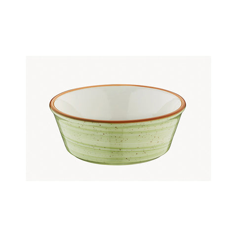 Bonna China Natura dia.4.75" h:1.75" 10 oz. Round Green Porcelain Bowl (Set of 4)