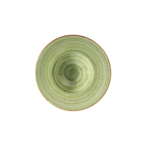 Bonna China Natura dia.11" h:2.5" 14 oz. Round Green Porcelain Bowl (Set of 2)