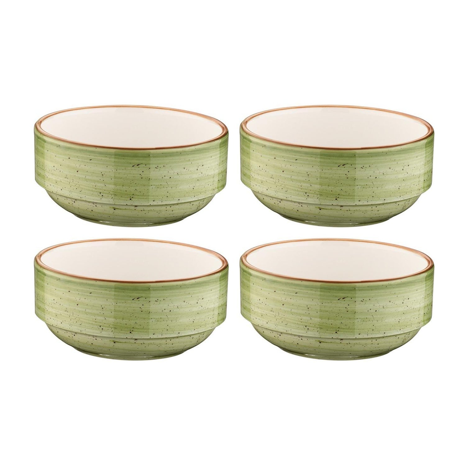 Bonna China Natura dia.3" h:1.5" 4 oz. Round Green Porcelain Ramekin (Set of 4)