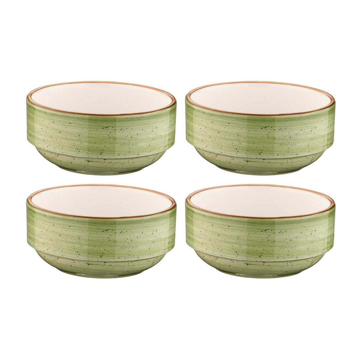 Bonna China Natura dia.3" h:1.5" 4 oz. Round Green Porcelain Ramekin (Set of 4)