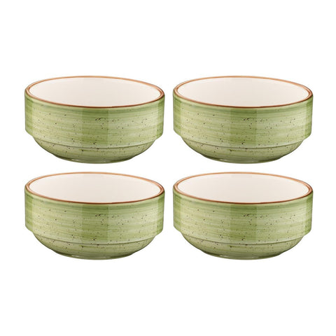 Bonna China Natura dia.3" h:1.5" 4 oz. Round Green Porcelain Ramekin (Set of 4)