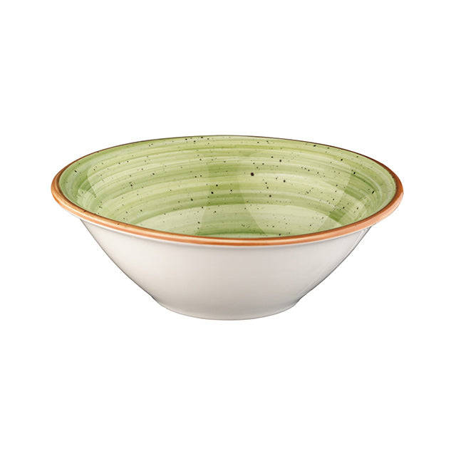 Bonna China Natura dia.6.25" h:2" 13 oz. Round Green Porcelain Bowl (Set of 4)