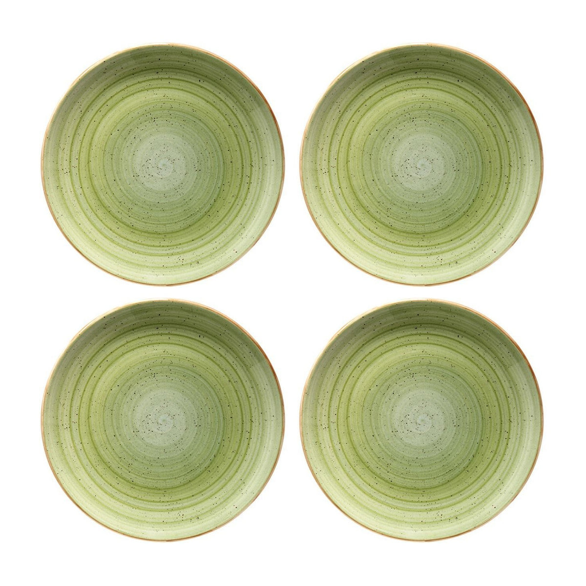 Bonna China Natura dia.8" h:1.5" 17 oz. Round Green Porcelain Bowl (Set of 4)