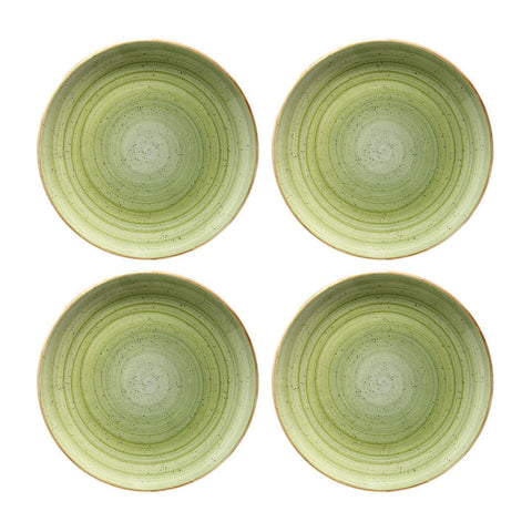 Bonna China Natura dia.8" h:1.5" 17 oz. Round Green Porcelain Bowl (Set of 4)