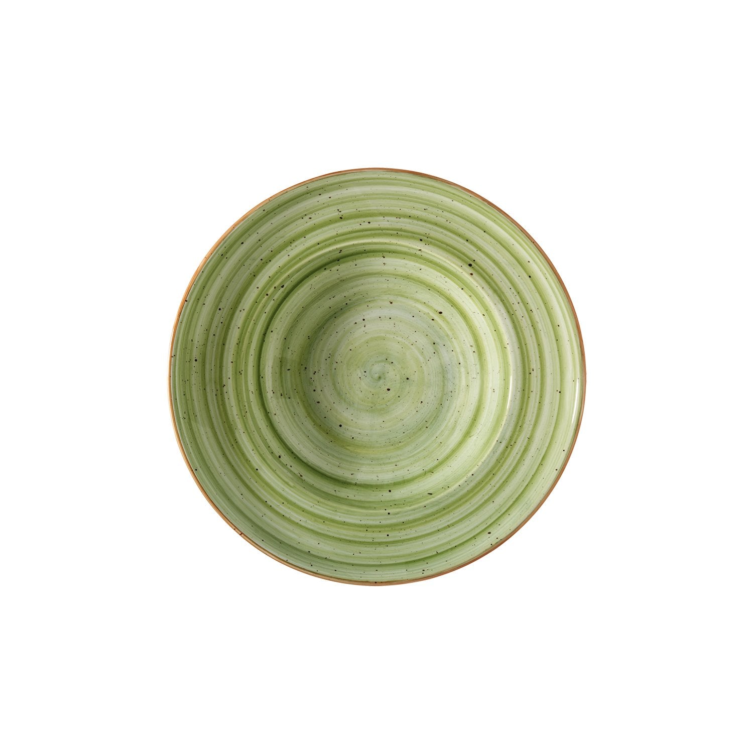 Bonna China Natura dia.11.75" h:2.5" 19 oz. Round Green Porcelain Bowl (Set of 2)