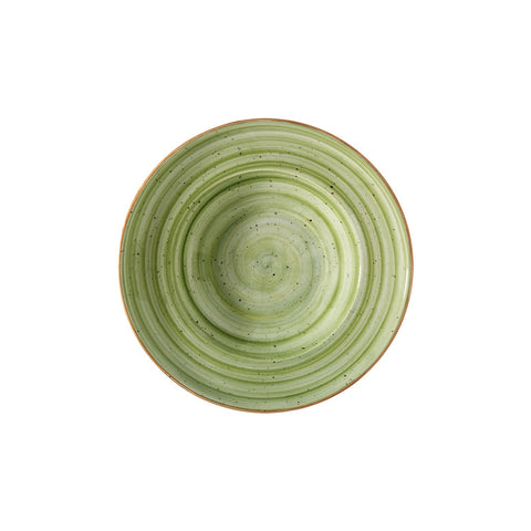 Bonna China Natura dia.11.75" h:2.5" 19 oz. Round Green Porcelain Bowl (Set of 2)