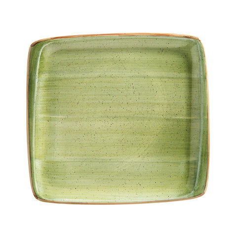 Bonna China Natura 6.25" x 5.75"  Square Green Porcelain Plate (Set of 4)