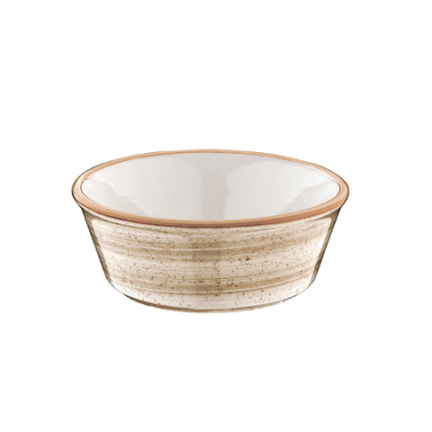 Bonna China Earth dia.4.75" h:1.75" 10 oz. Round Brown Porcelain Bowl (Set of 4)