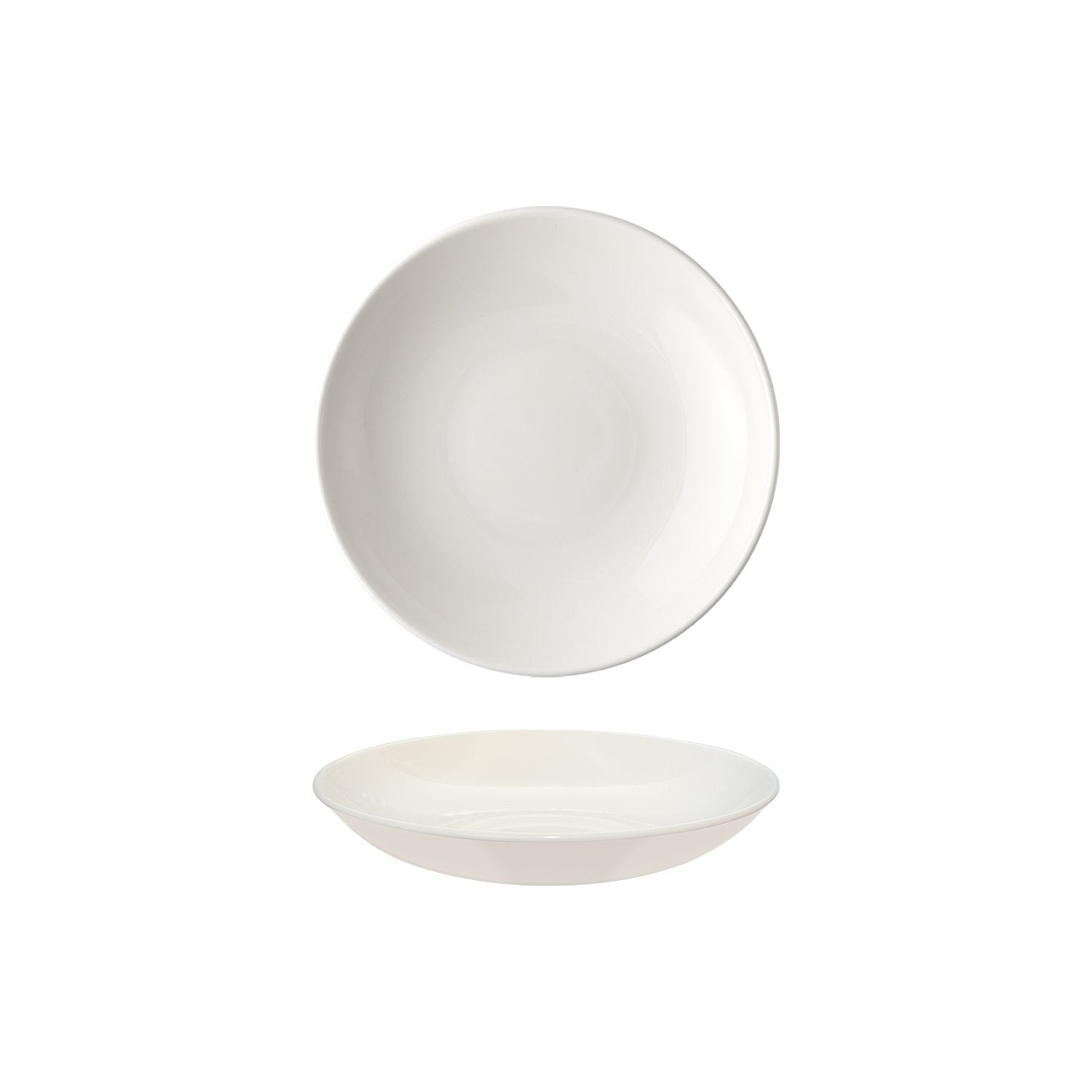 Bonna China Gourmet dia.9" h:2" 34 oz. Round Warm White Porcelain Bowl (Set of 4)