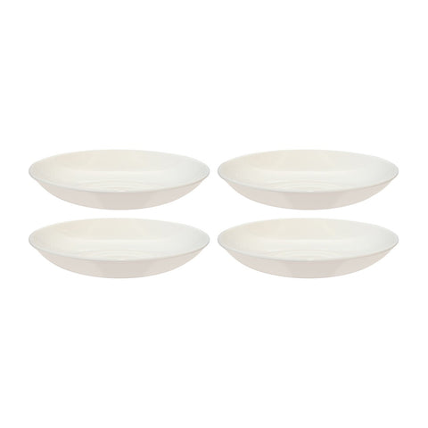 Bonna China Gourmet dia.9" h:2" 34 oz. Round Warm White Porcelain Bowl (Set of 4)
