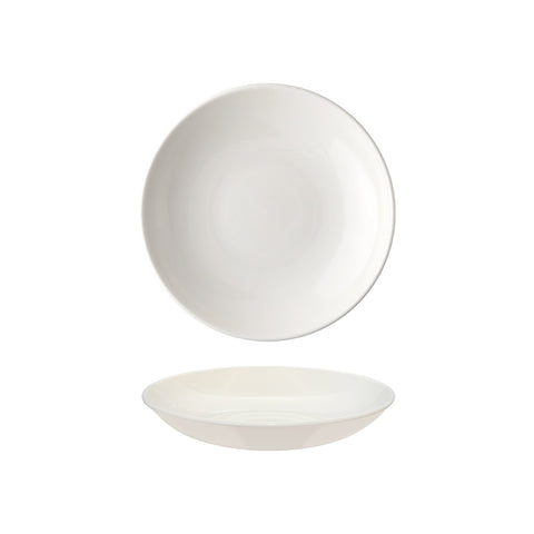 Bonna China Gourmet dia.10" h:2" 44 oz. Round Warm White Porcelain Bowl (Set of 4)