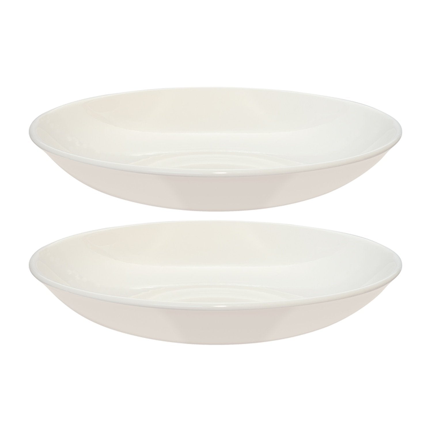 Bonna China Gourmet dia.10" h:2" 44 oz. Round Warm White Porcelain Bowl (Set of 4)