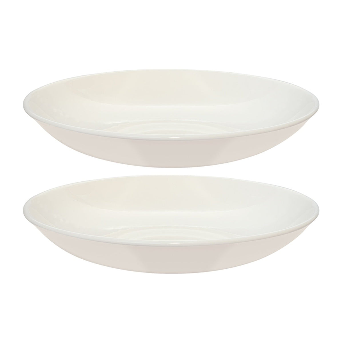 Bonna China Gourmet dia.10" h:2" 44 oz. Round Warm White Porcelain Bowl (Set of 4)