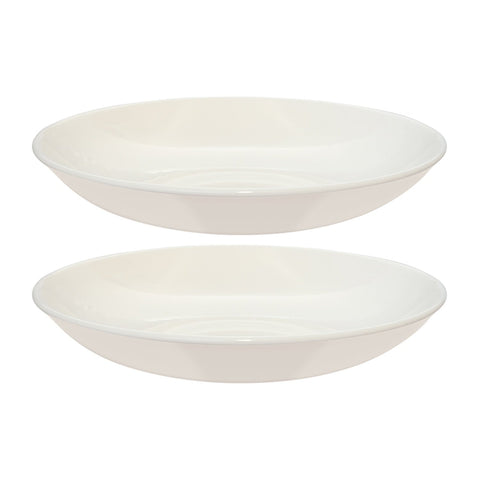 Bonna China Gourmet dia.10" h:2" 44 oz. Round Warm White Porcelain Bowl (Set of 4)