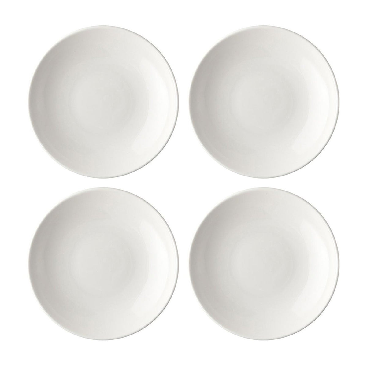 Gourmet dia.10" h:2" 44 oz. Round Warm White Vitrified Bowl (Set of 4)