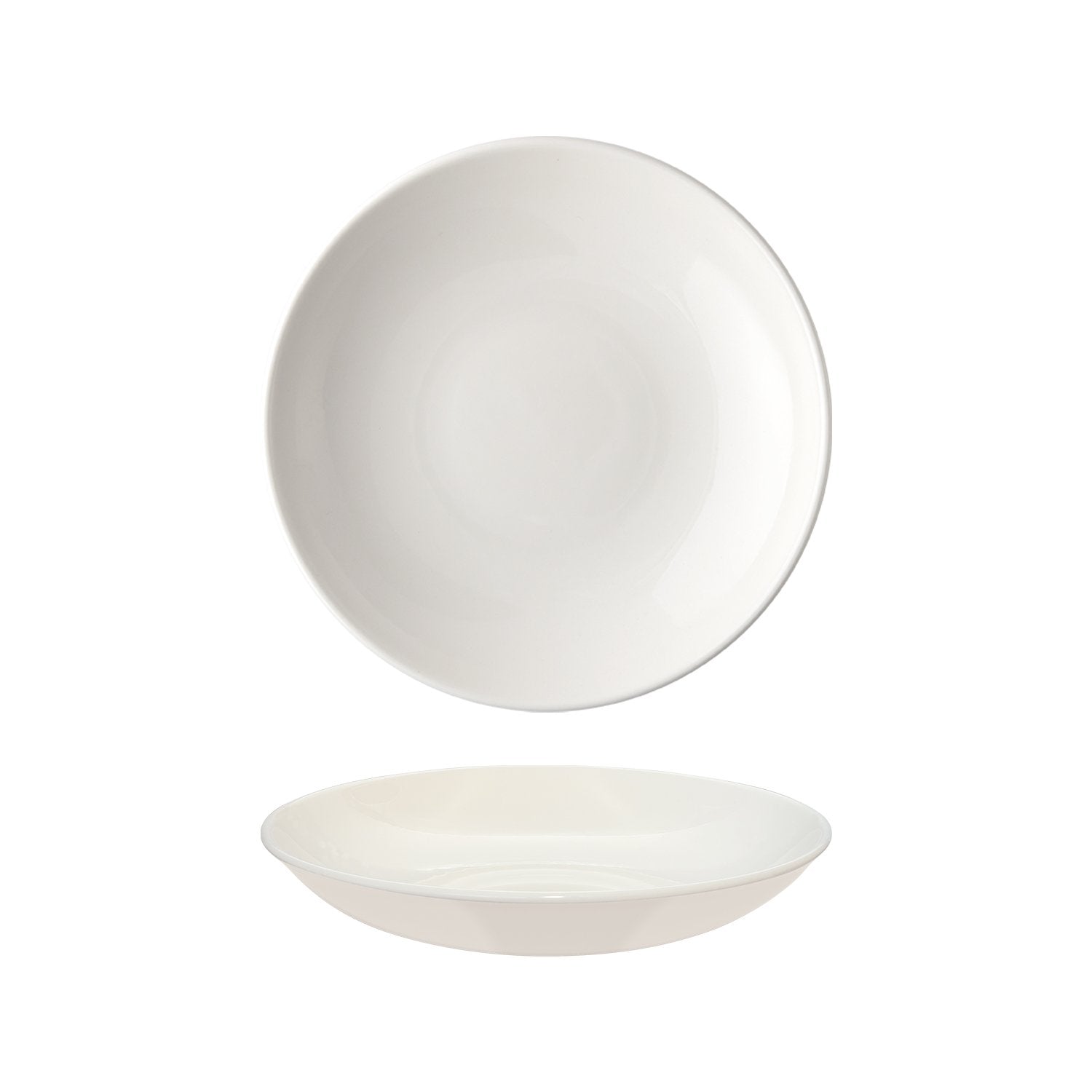Bonna China Gourmet dia.11" h:2.5" 57 oz. Round Warm White Porcelain Bowl (Set of 2)