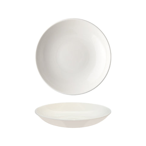 Bonna China Gourmet dia.11" h:2.5" 57 oz. Round Warm White Porcelain Bowl (Set of 2)