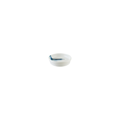Bonna China Blue Wave dia.4" h:1" 1 oz. Round Decorated Porcelain Bowl (Set of 4)