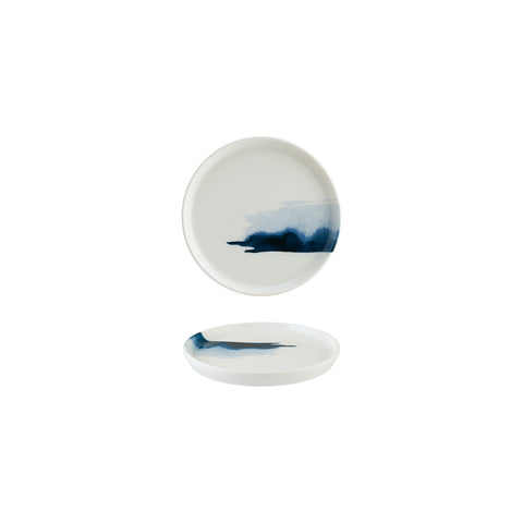 Bonna China Blue Wave dia.6.25"  Round Decorated Porcelain Plate (Set of 4)
