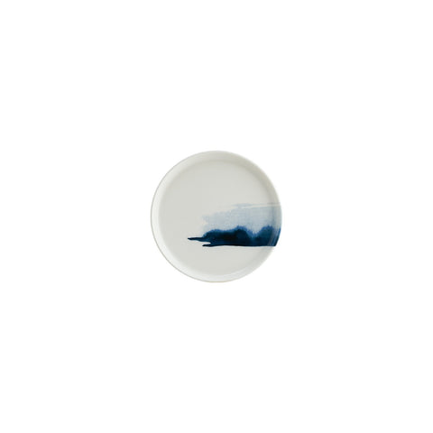Bonna China Blue Wave dia.6.25"  Round Decorated Porcelain Plate (Set of 4)