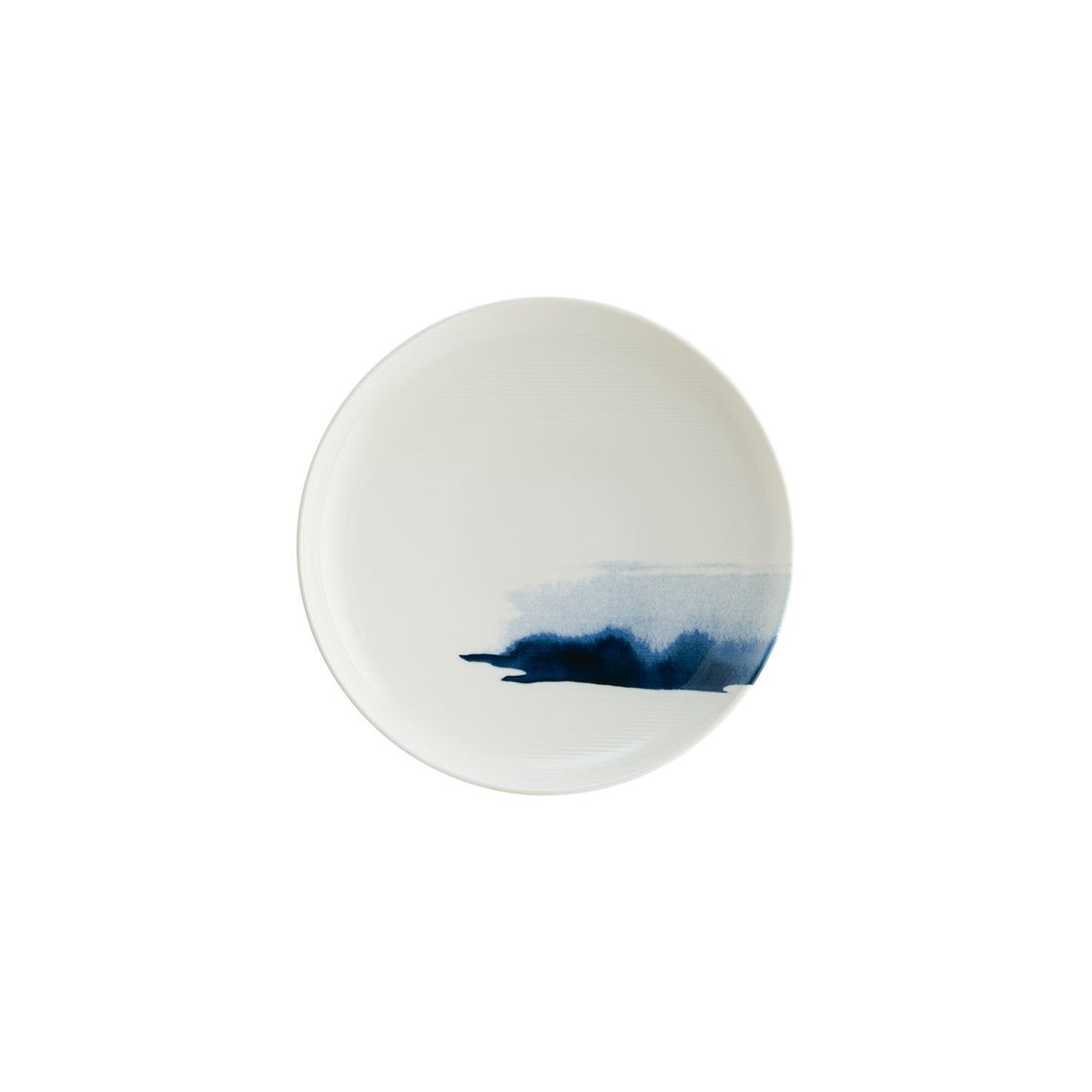 Blue Wave dia.9.75" h:2" Round Decorated Vitrified Deep Plate (1 each)