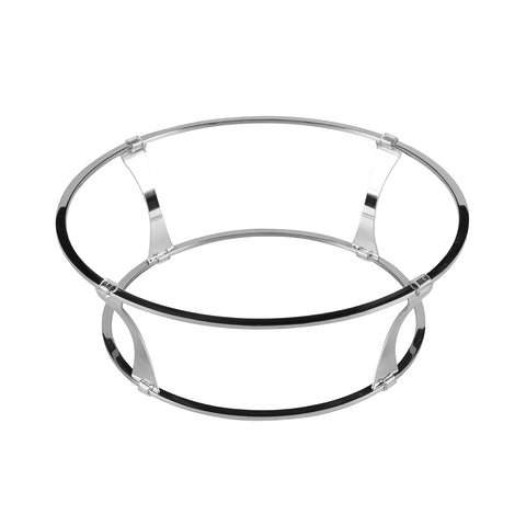 Metal Riser & Plate Covers dia.12" h:4.25" Round Silver Stainless Steel Riser