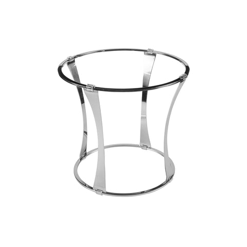 Metal Riser & Plate Covers dia.10" h:8.75" Round Silver Stainless Steel Riser
