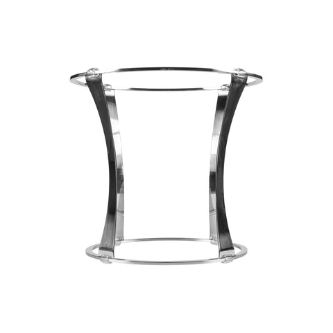 Metal Riser & Plate Covers dia.10" h:8.75" Round Silver Stainless Steel Riser