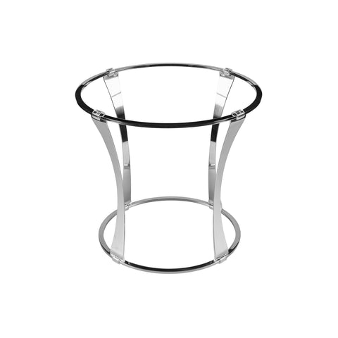 Metal Riser & Plate Covers dia.10" h:8.75" Round Silver Stainless Steel Riser