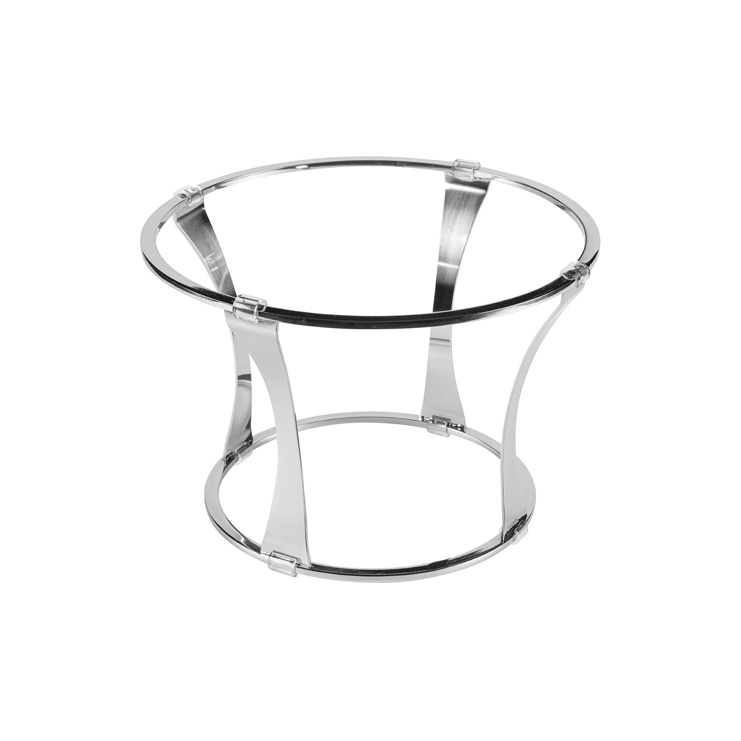 Metal Riser & Plate Covers dia.11.5" h:5.75" Round Silver Stainless Steel Riser