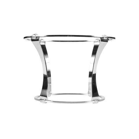 Metal Riser & Plate Covers dia.11.5" h:5.75" Round Silver Stainless Steel Riser