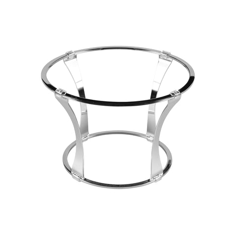 Metal Riser & Plate Covers dia.11.5" h:5.75" Round Silver Stainless Steel Riser