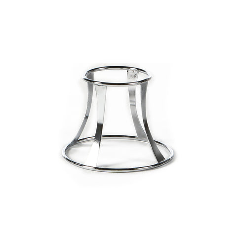 Metal Riser & Plate Covers dia.8" h:5.75" Round Silver Stainless Steel Riser