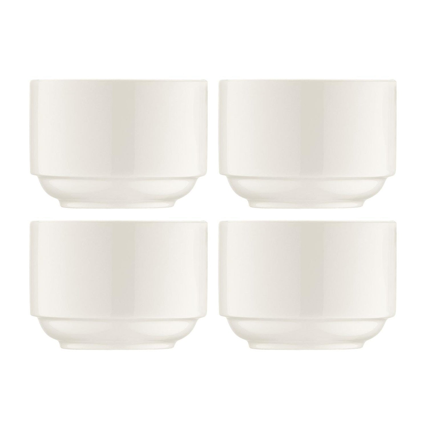 Bonna China Banquet dia.3.25" h:2.5" 8 oz. Round Warm White Porcelain Bowl (Set of 4)
