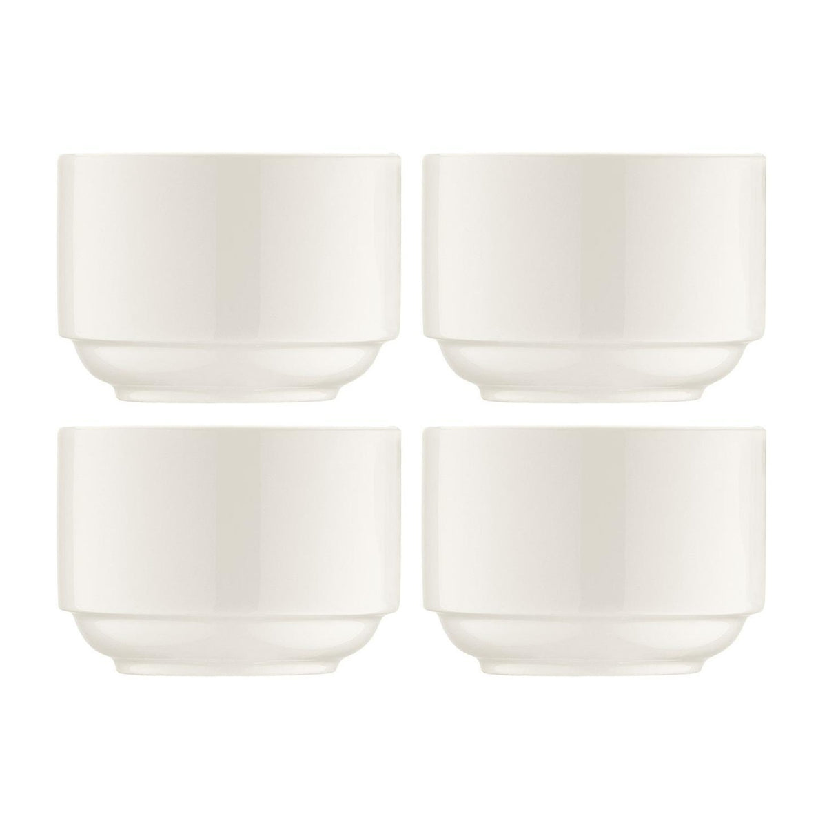 Bonna China Banquet dia.3.25" h:2.5" 8 oz. Round Warm White Porcelain Bowl (Set of 4)