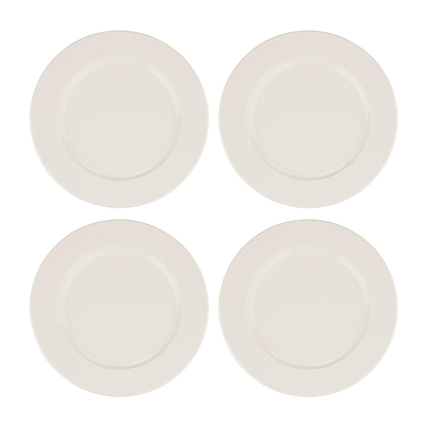 Bonna China Banquet dia.6.75"  Round Warm White Porcelain Plate (Set of 4)