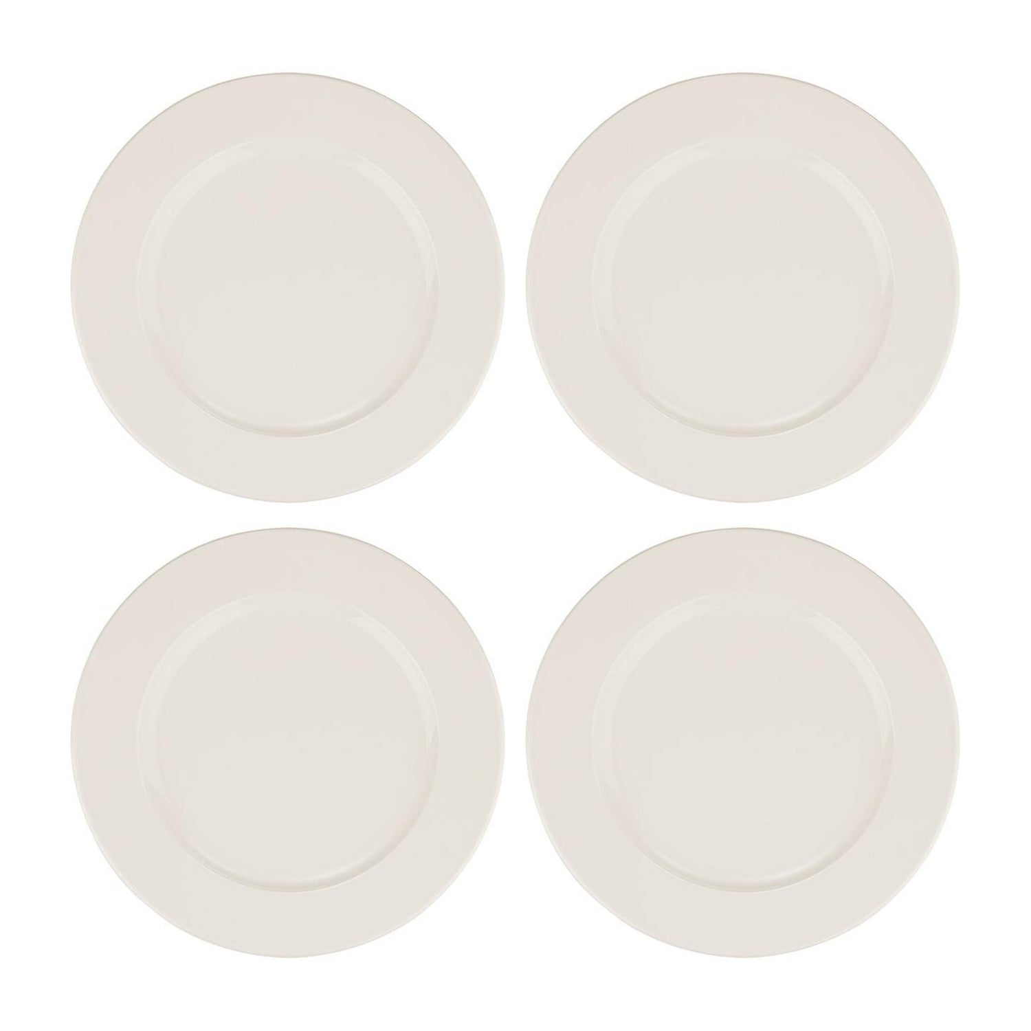 Bonna China Banquet dia.7.5"  Round Warm White Porcelain Plate (Set of 4)