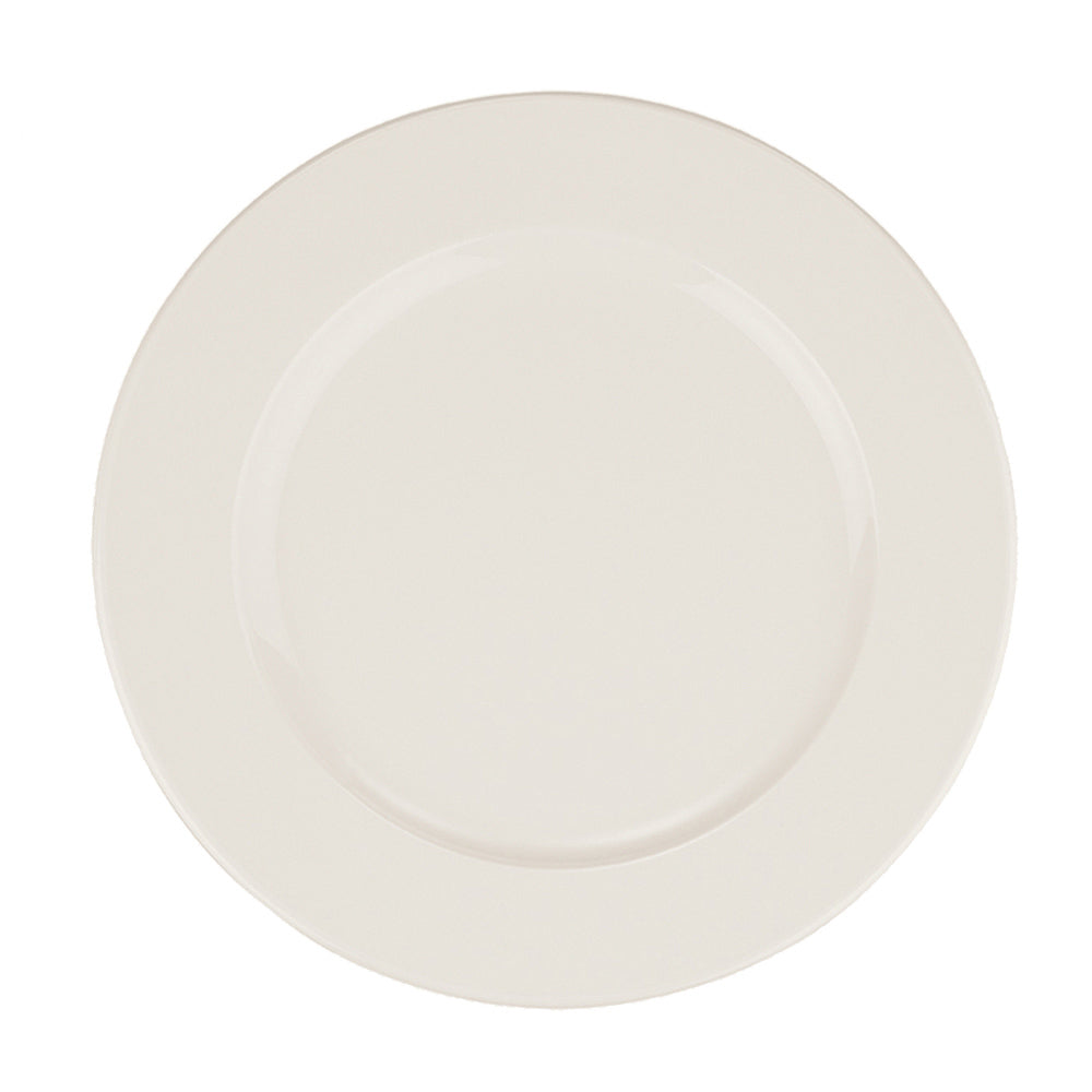 Bonna China Banquet dia.9.25"  Round Warm White Porcelain Plate (Set of 4)