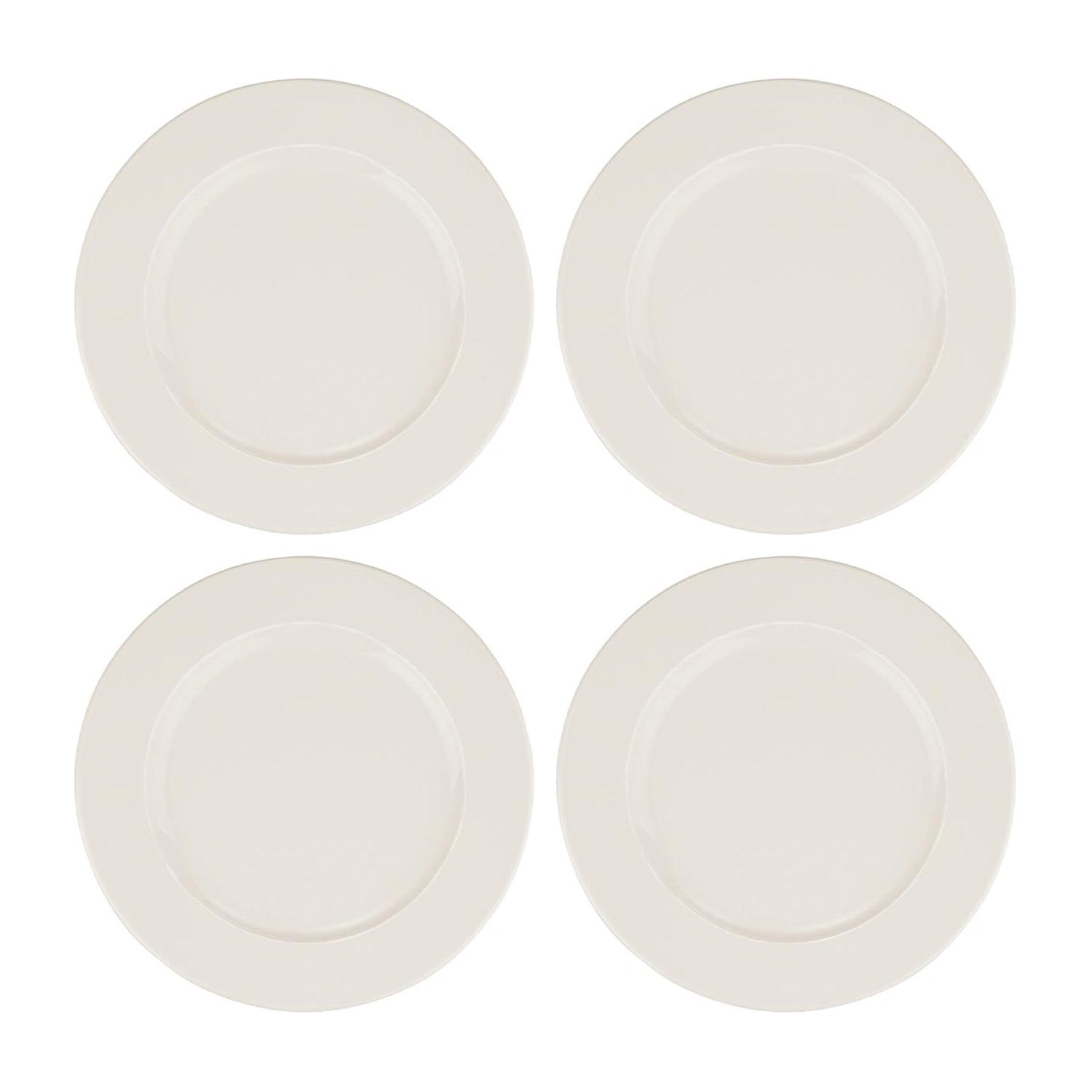 Bonna China Banquet dia.10.5"  Round Warm White Porcelain Plate (Set of 4)