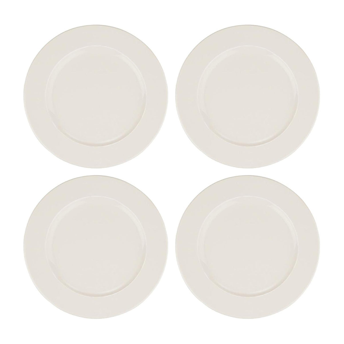 Bonna China Banquet dia.10.5"  Round Warm White Porcelain Plate (Set of 4)