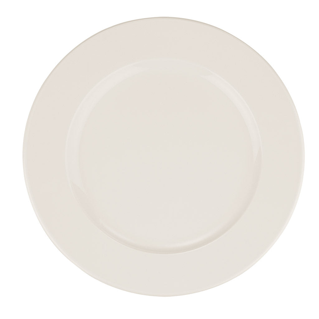 Bonna China Banquet dia.12"  Round Warm White Porcelain Plate (Set of 4)
